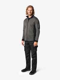 Unisex Fleecejacke Christoph anthrazit-schwarz